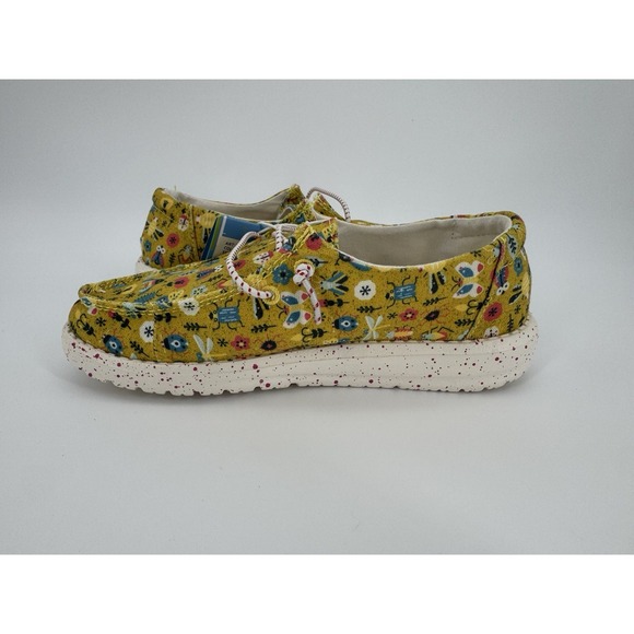 Hey‎ Dude NWT Girls Wendy Youth K 13 Bugs Yellow Slip-on Shoes Sneakers 32 - Picture 6 of 13